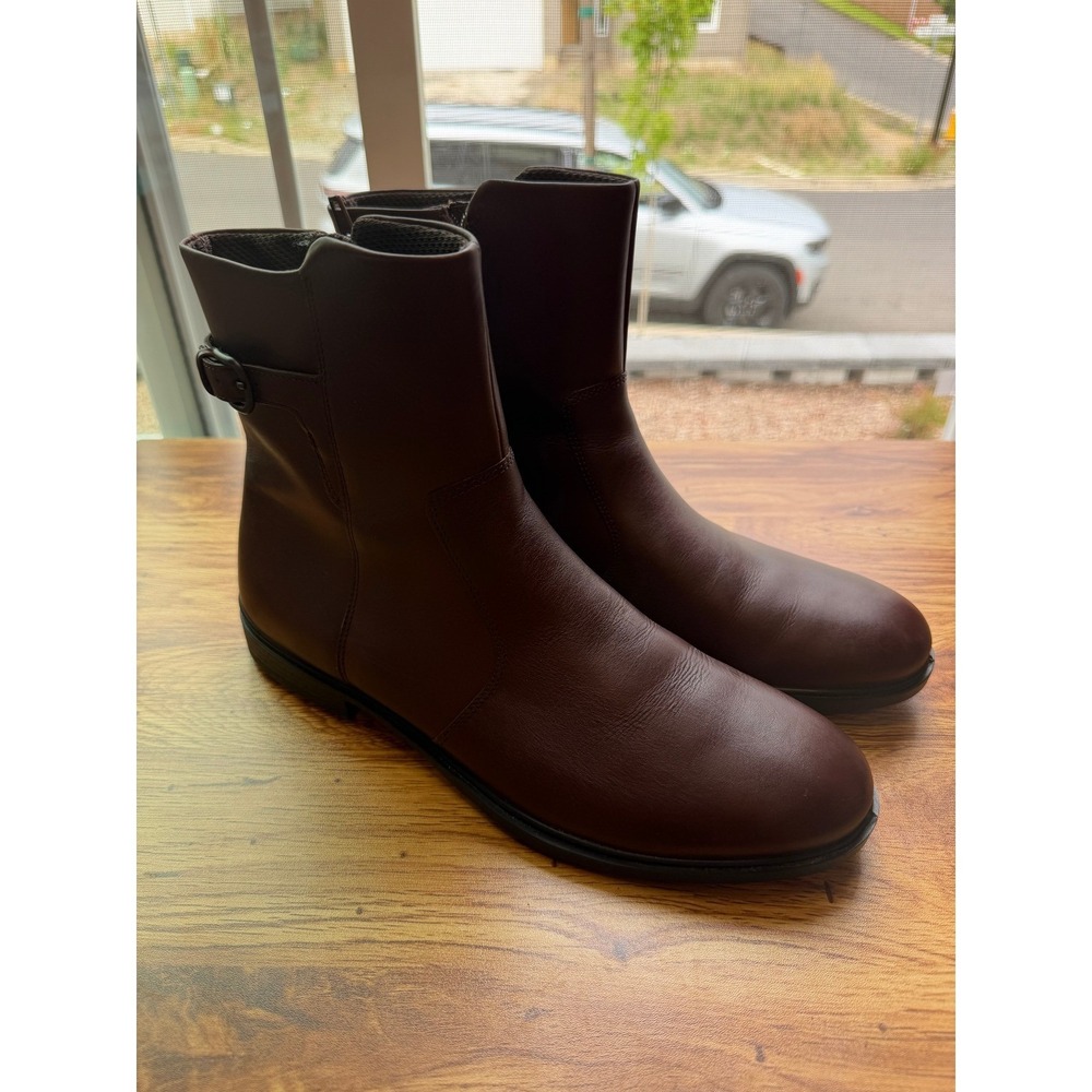 ECCO Touch 15 Hydromax Brown Leather Ankle Boots Women's‎ 10.5 NWOTS